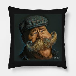 Meet Mr. Handlebars - Funny Face - Caricature Pillow