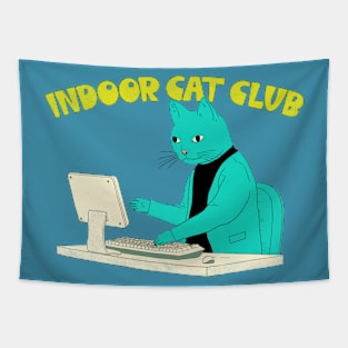 Indoor Cat Club Tapestry