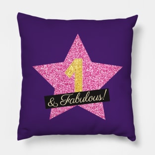 1st Birthday Gifts Women Fabulous - Pink Gold Pillow