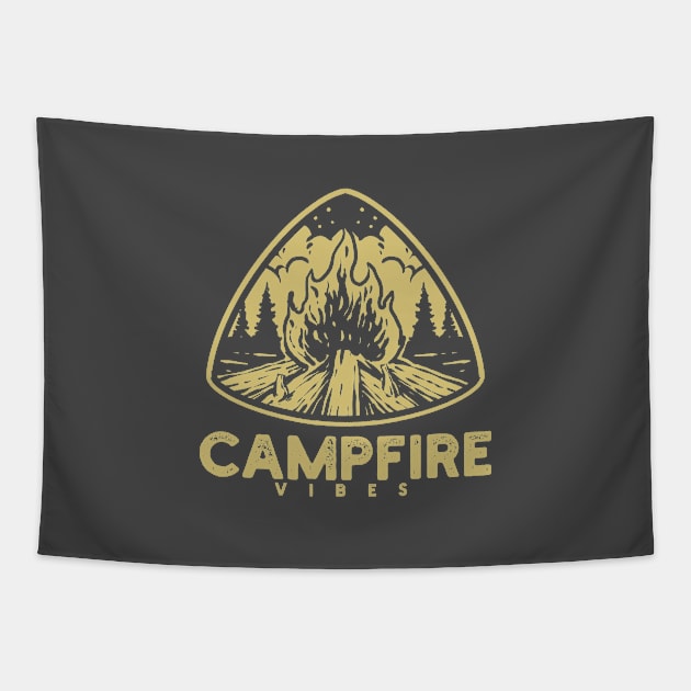 Campfire Vibes (dark version) by Ninepardon105 Tapestry by Ninepardon105 Merch