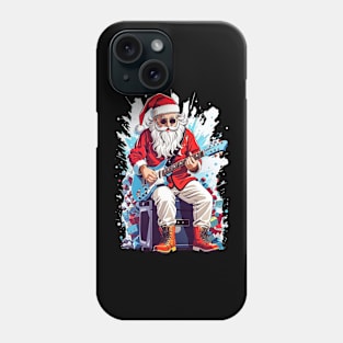 Santa Claus Playing Guitar Phone Case