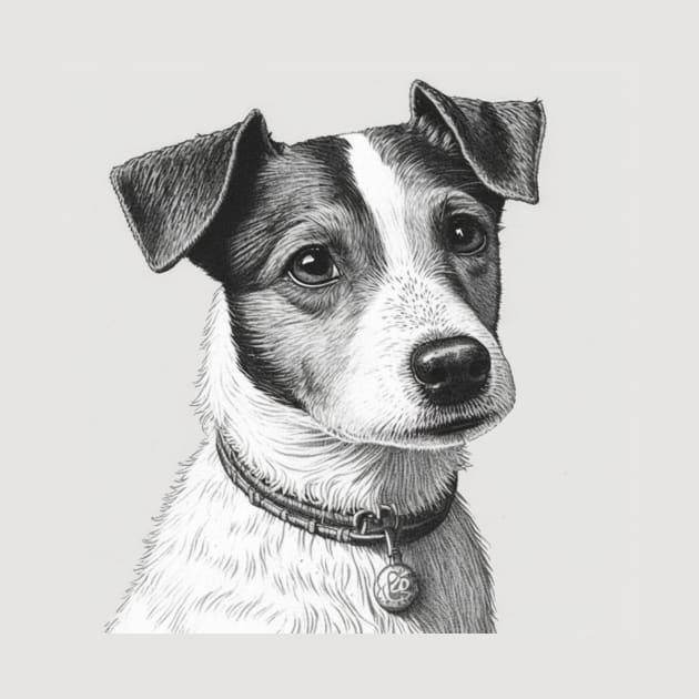 Jack Russell Terrier Pen and Ink by Star Scrunch