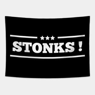 Stonks ! (Dark) Tapestry