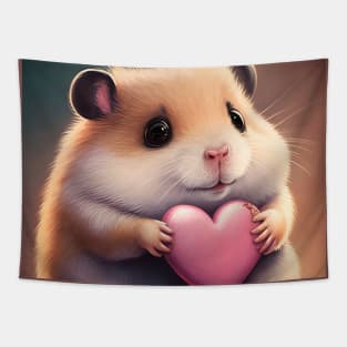 Hamster with Heart Tapestry