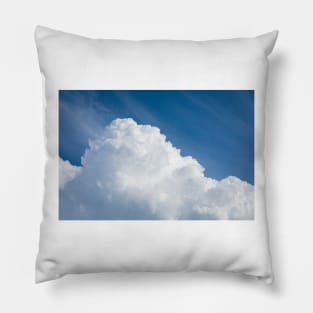 Rising storm cloud and blue sky Pillow