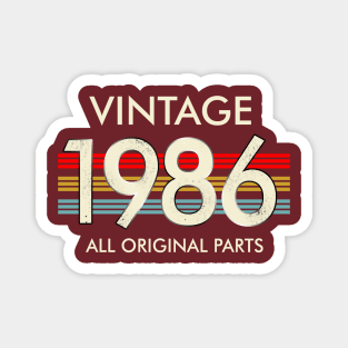 Vintage 1986 All Original Parts Magnet