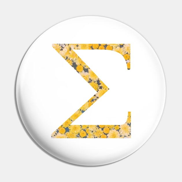 Sigma Sorority Sunflower Sticker Pin by aterkaderk