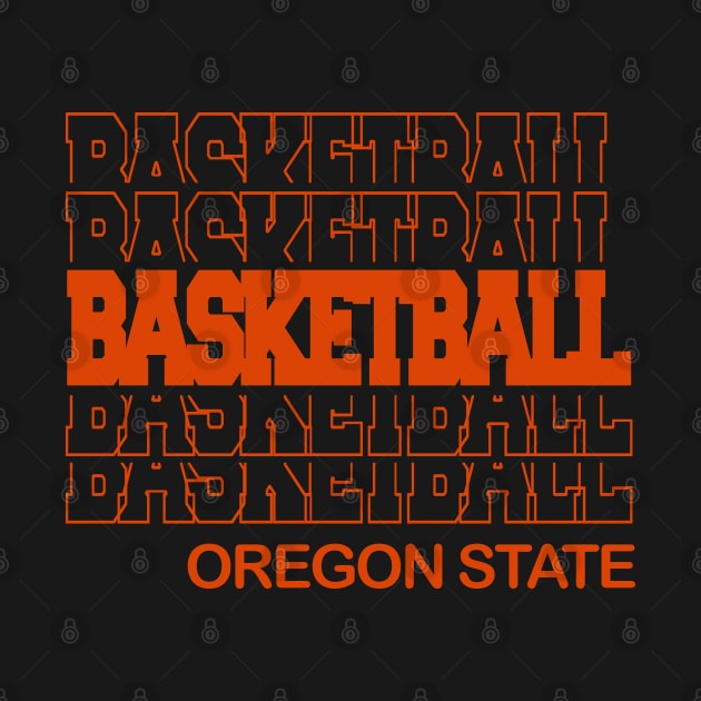 Basketball Oregon State in Modern Stacked Lettering by tropicalteesshop