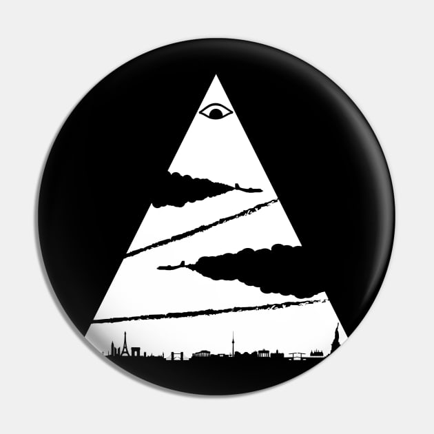 Chemtrails Pyramid Pin by KerzoArt