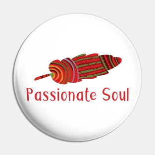 Passionate Soul - Feather Charms abstract illustration GC-107-03 Pin