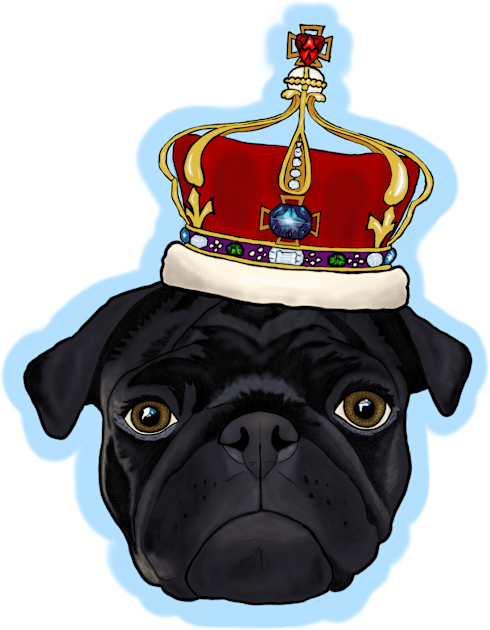 Your Majesty, Pug Kids T-Shirt by FivePugs