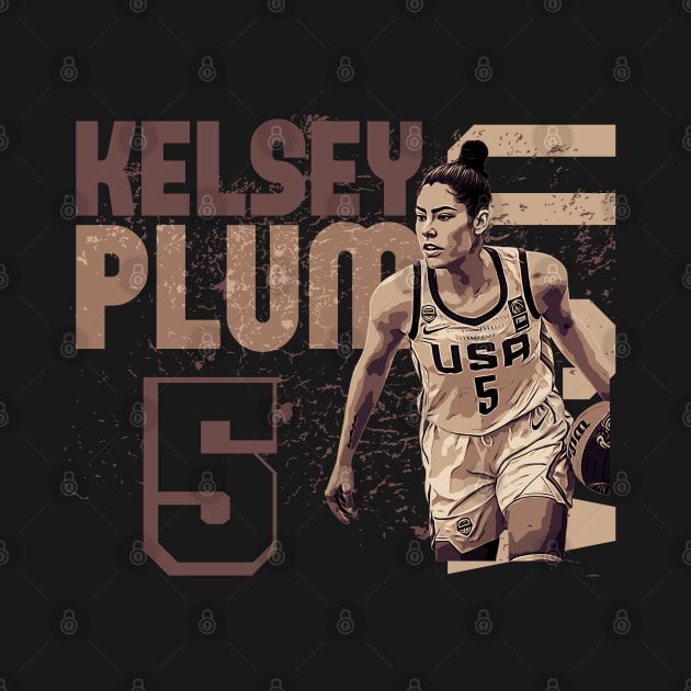 kelsey plum | Brown | Vintage | Wnba | USA by Aloenalone