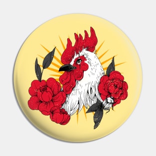 Vintage Retro Chicken Pin