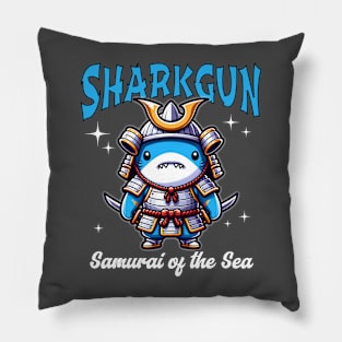 Sharkgun - Funny Shark Shogun Samurai Pillow