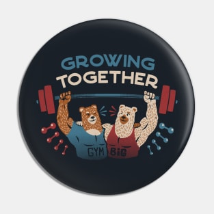 Growing Together Gym Bears Blue by Tobe Fonseca Pin