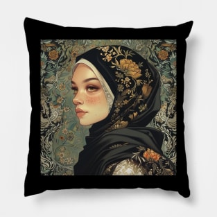The Muslim woman painting Pillow