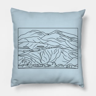 Black Mesa Landscape New Mexico Pillow