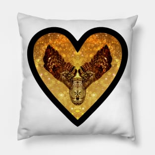 Golden Great Gray Owl Pillow