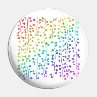 Watercolor Rainbow Pastel Vines Pattern Pin