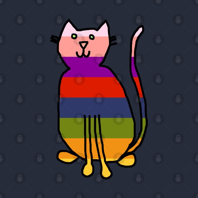 Rainbow Cat by ellenhenryart