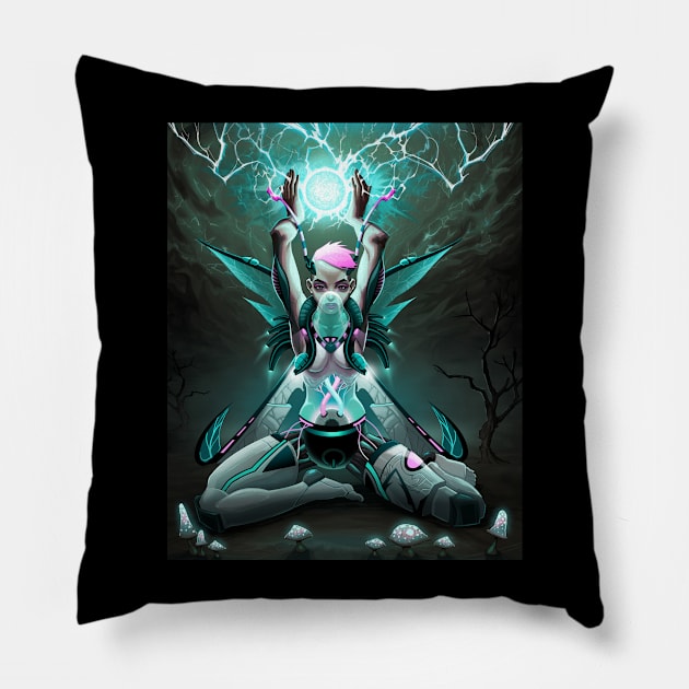 Fairy Sci Fi Pillow by ddraw