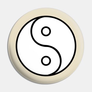 Imbalanced Yin-Yang Symbol Pin