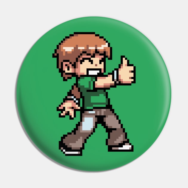 Scott Pilgrim Thumbs Up Sprite Pin by SpriteGuy95