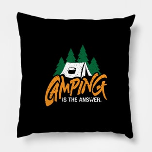 Vintage Style Camping, Tent Or RV Camping Gift Pillow