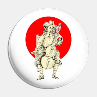 Classical cellist of the French court Pin