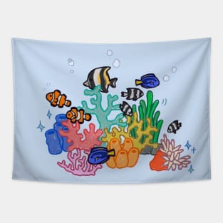 Coral reef friends Tapestry