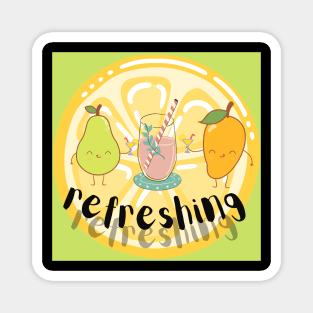 Summer Refreshing Drinks Lemonade Stand Favorite Tropical Beverage Magnet