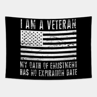 I Am A Veteran US Military Veterans Day Gifts For Dad Men Tapestry