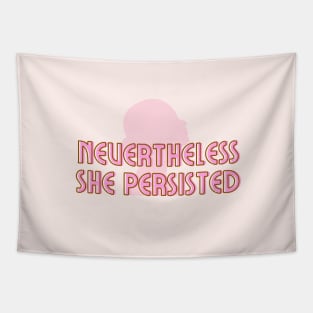 Nevertheless She Persisted Typography Retro Design Tapestry