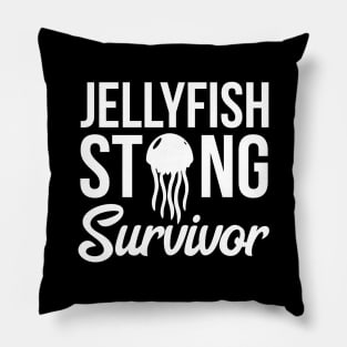 Jellyfish Sting Survivor Funny Sarcastic Injury Pillow