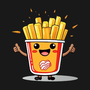 kawaii french fries T-Shirt cute potatofood T-Shirt