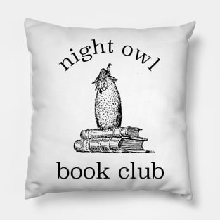 Night Owl Book Club Pillow