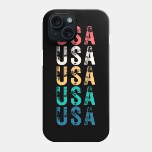 USA DISTRESSED GRUNGE RETRO U.S.A INDEPENDENCE DAY 4TH JULY Phone Case