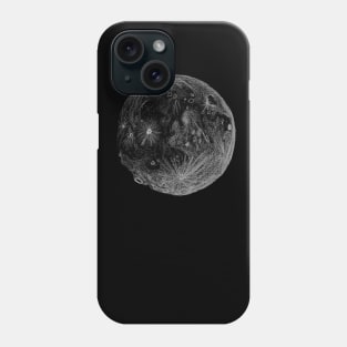 Hand drawn moon Phone Case