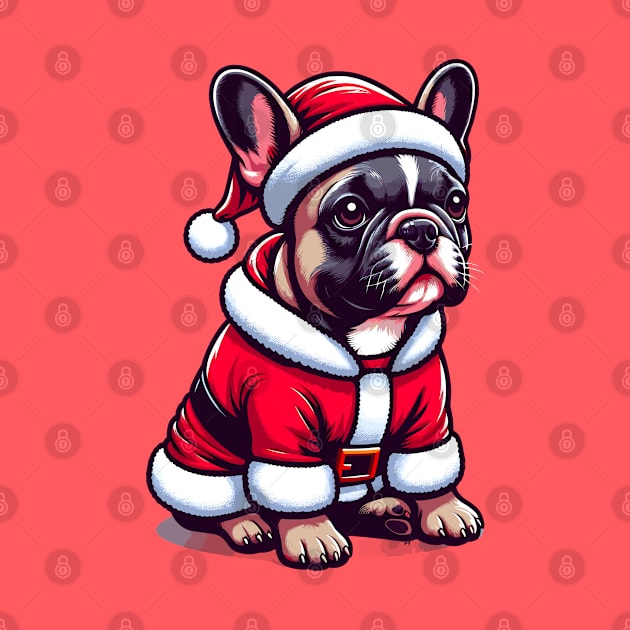 French Bulldog Santa Claus Christmas by Graceful Designs