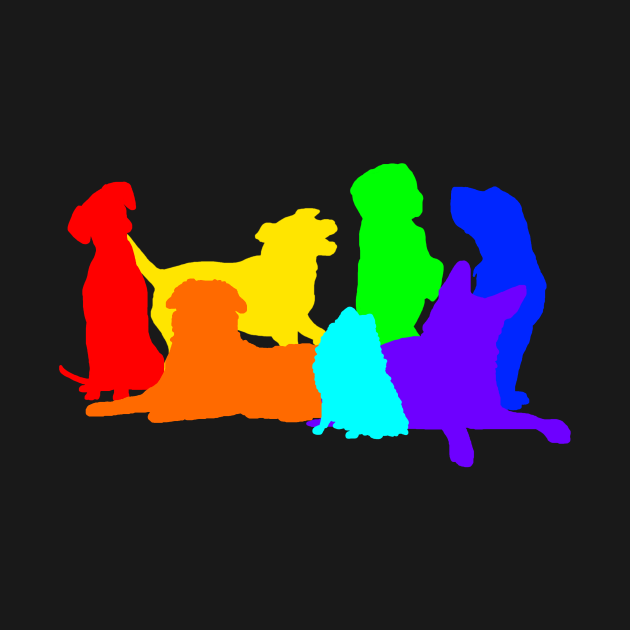 Rainbow Dogs Rainbow TShirt TeePublic