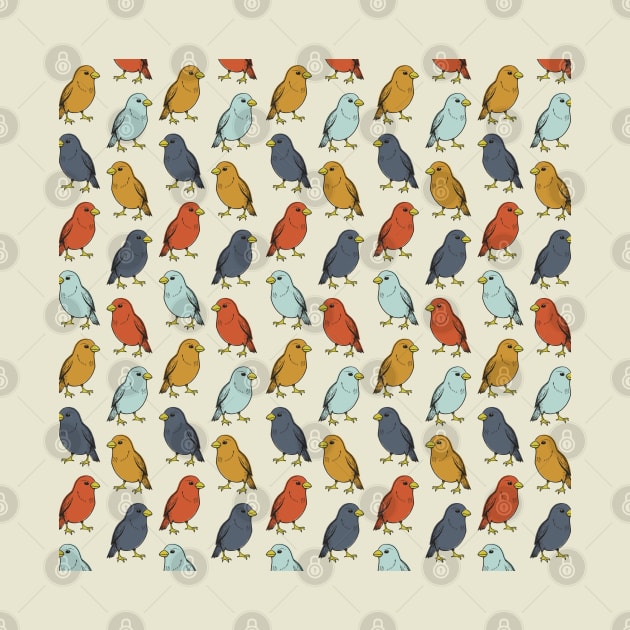 Colorful Bird Pattern by cecececececelia