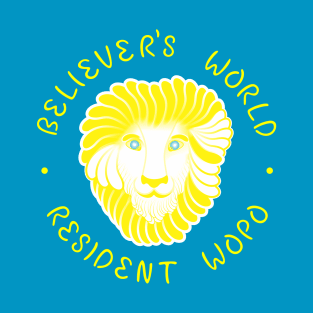 No Texture With Text Pure Bright Colors Version - Believer's World Resident Wopo T-Shirt