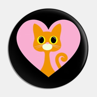 Orange tabby cat love Pin