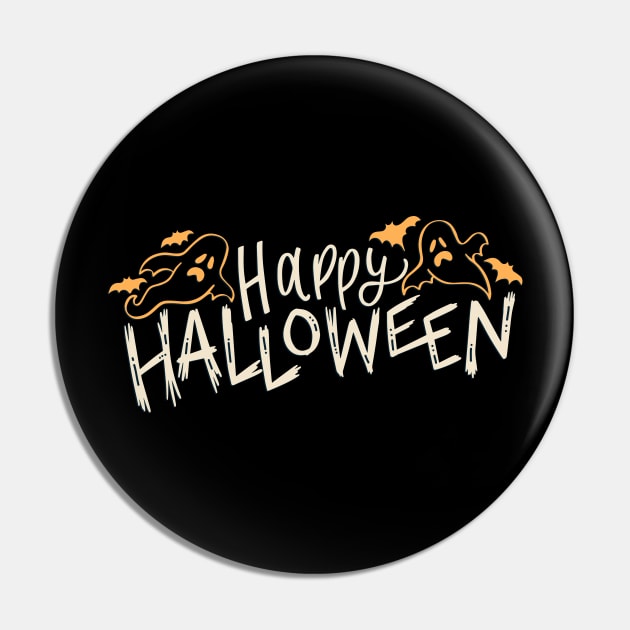 Cute Ghost Happy Halloween Pin by SLAG_Creative