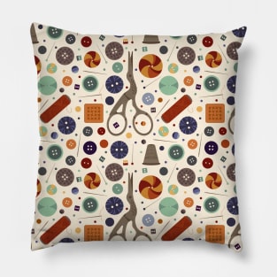 Tailor Shop Seamless Pattern Pillow