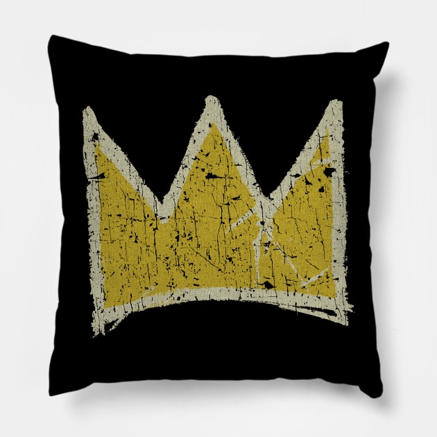 King Crown Basquiat 70s -VINTAGE RETRO STYLE Pillow by lekhartimah