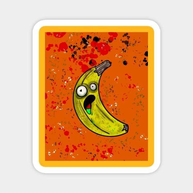 Zombie Banana Magnet by CassiesArt