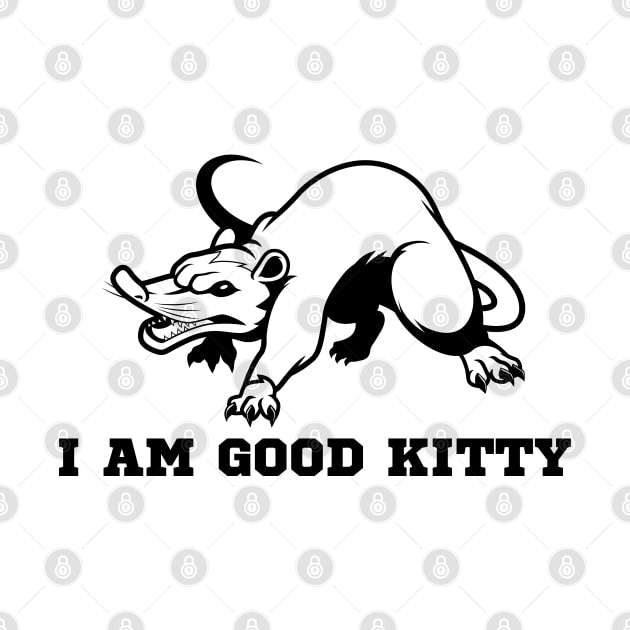 I Am Good kitty Possum by HobbyAndArt