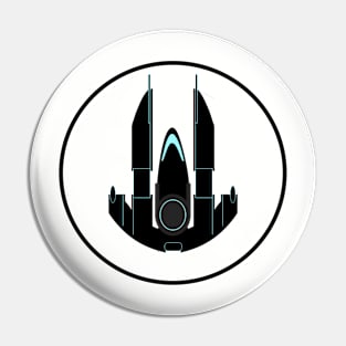 Spaceship. (With Ring) Pin