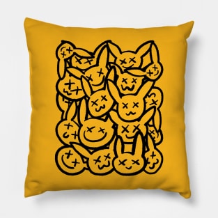 Pop Punk Smiley Face Pillow